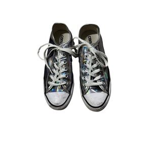 Converse Silver Holographic Sneakers Women’s Size 7